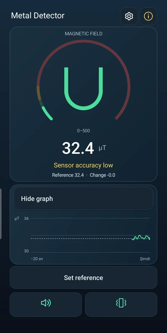 Metal detector screen